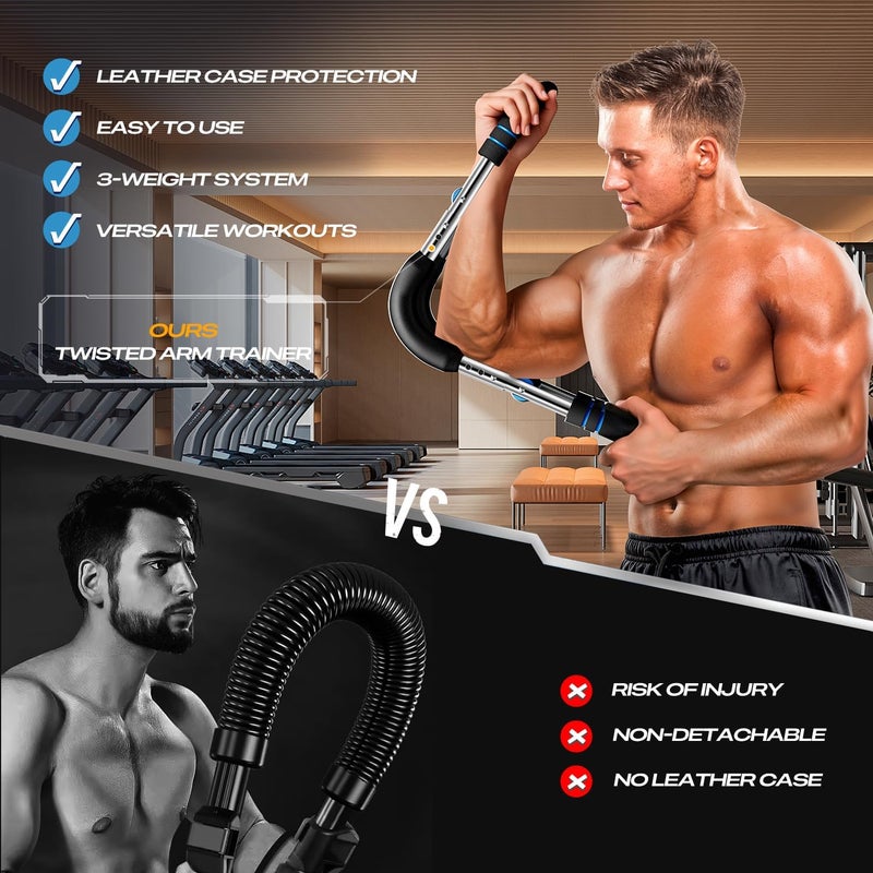 IAULF Twister Arm Trainer, Adjustable Twister Arm Chest & Arm Workout Equipment for Men & Women, Ergonomic Detachable Arm Trainer Home Gym Strength Trainer with Anti-Slip Handles & Carry Bag - Image 5